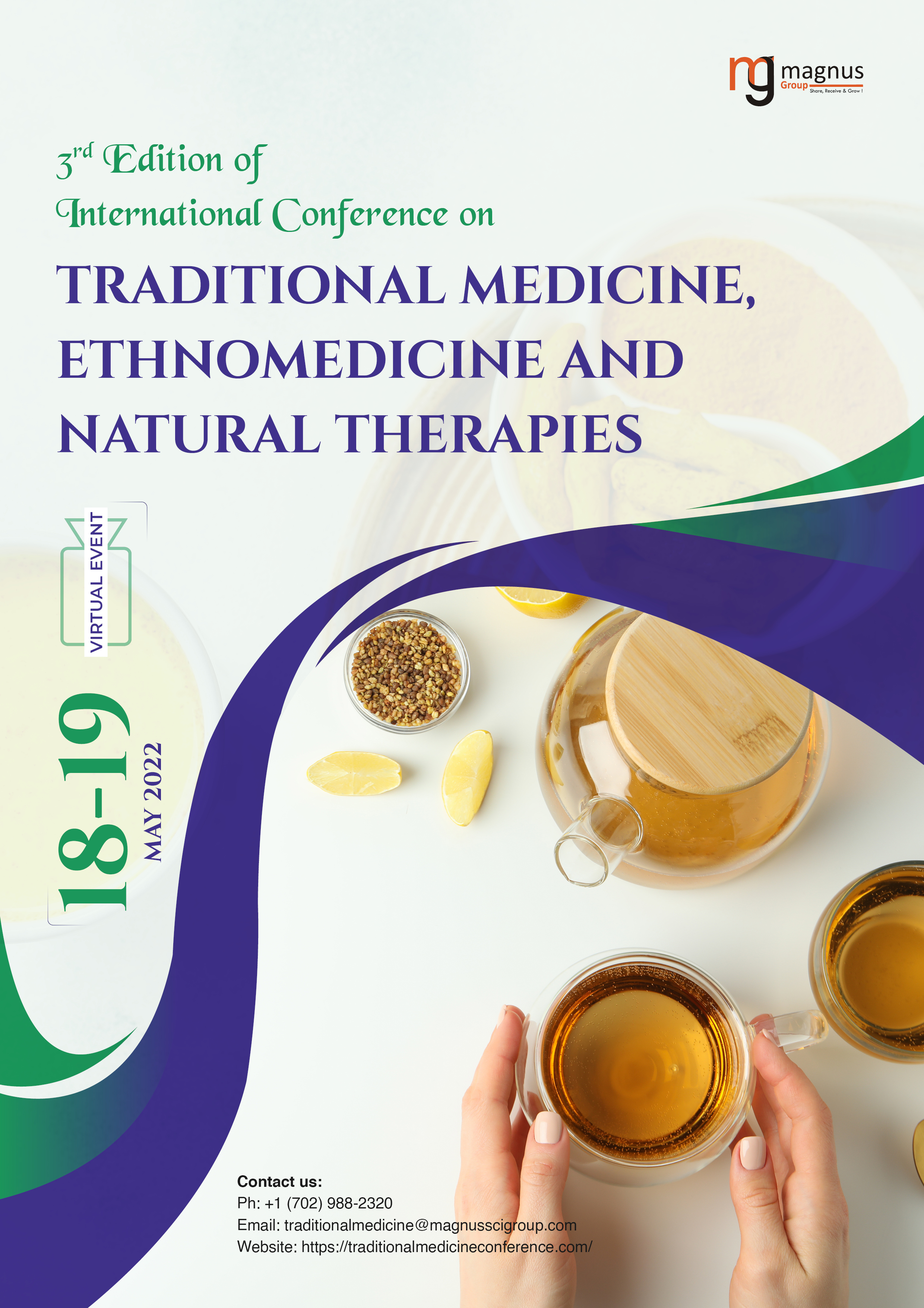 3rd Edition of International Conference on Traditional Medicine, Ethnomedicine and Natural Therapies | Online Event Program
