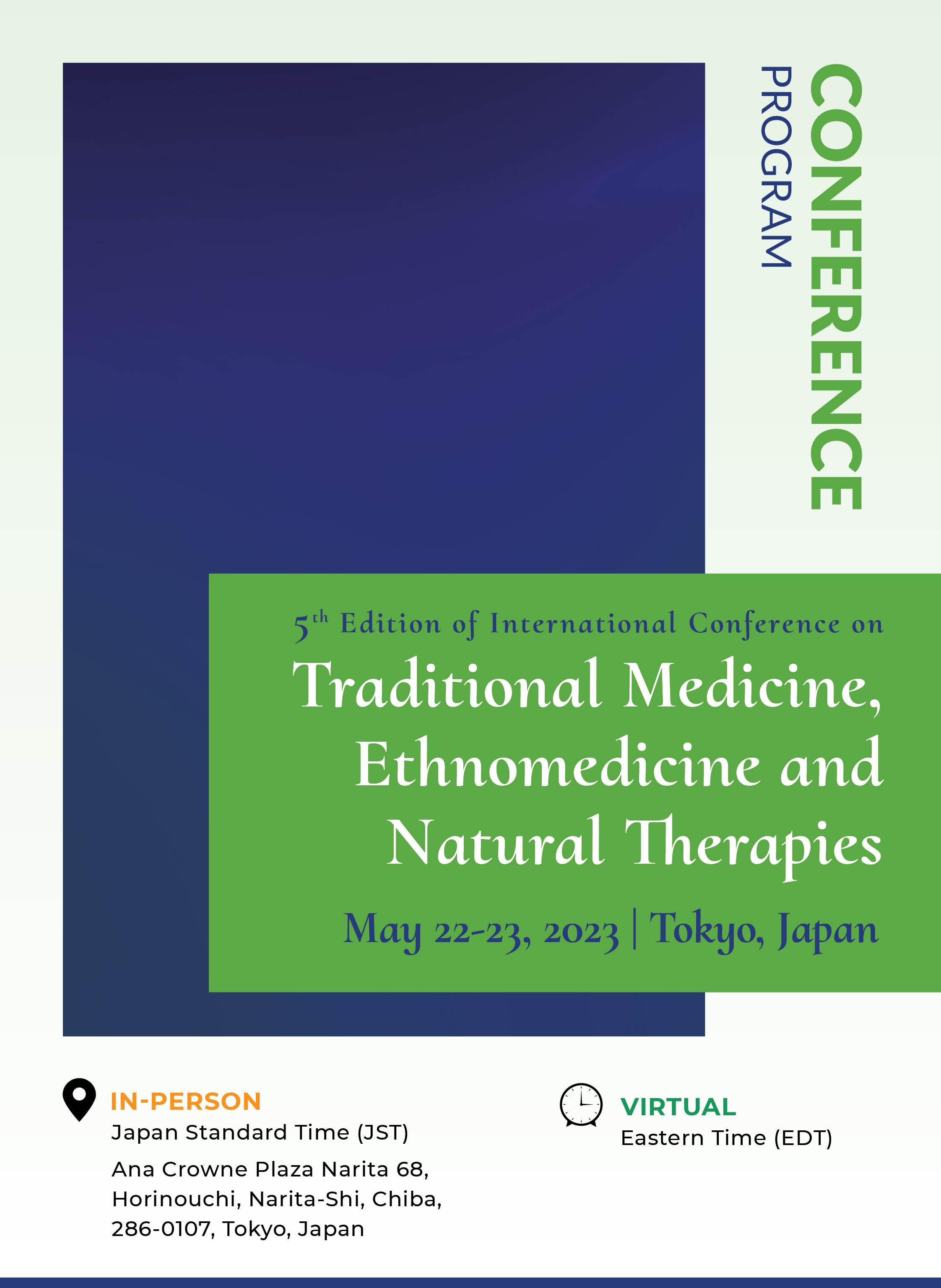 5th Edition of International Conference on Traditional Medicine, Ethnomedicine and Natural Therapies | Tokyo, Japan Program