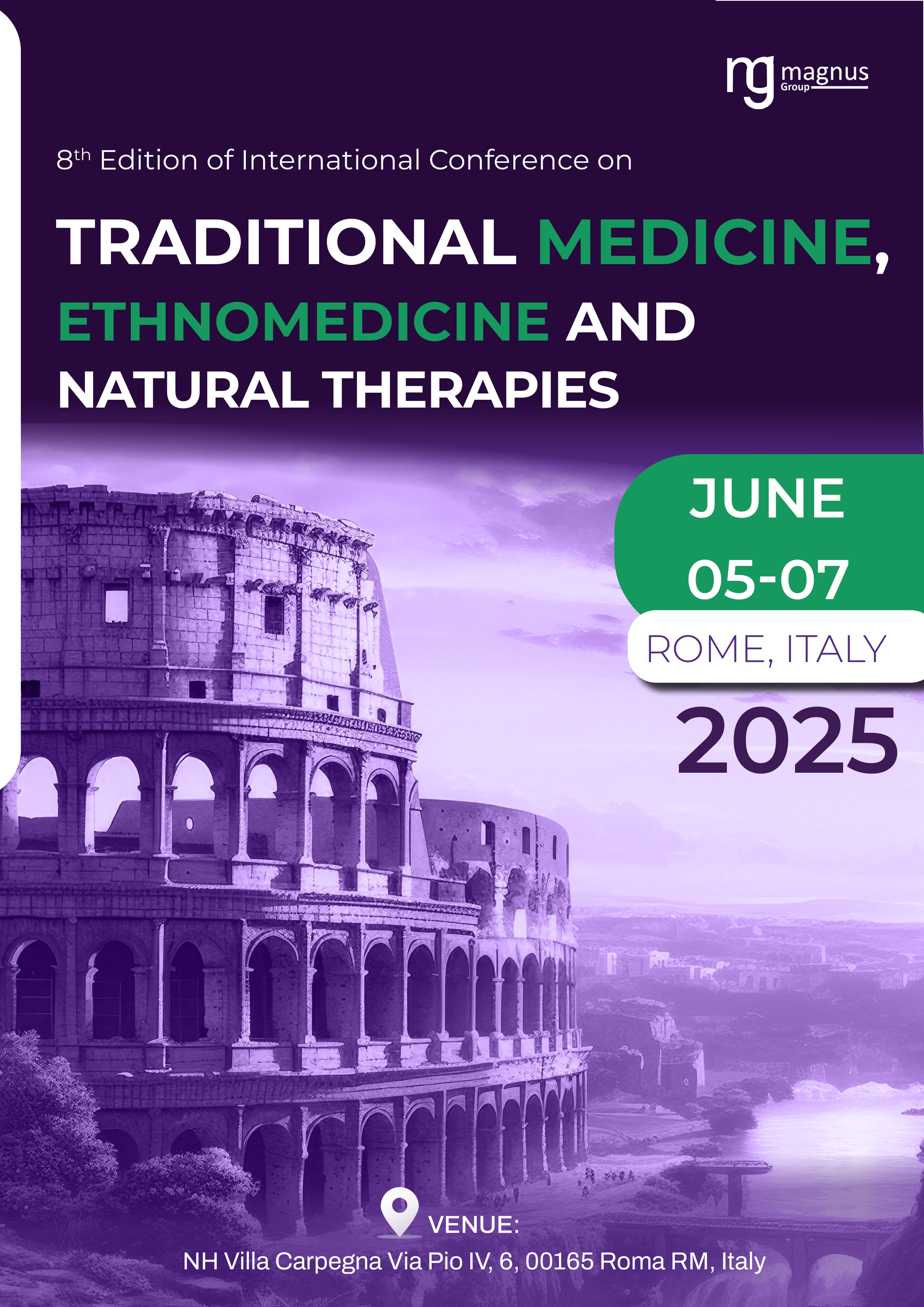 8th Edition of International Conference on Traditional Medicine, Ethnomedicine and Natural Therapies | Rome , Italy Book