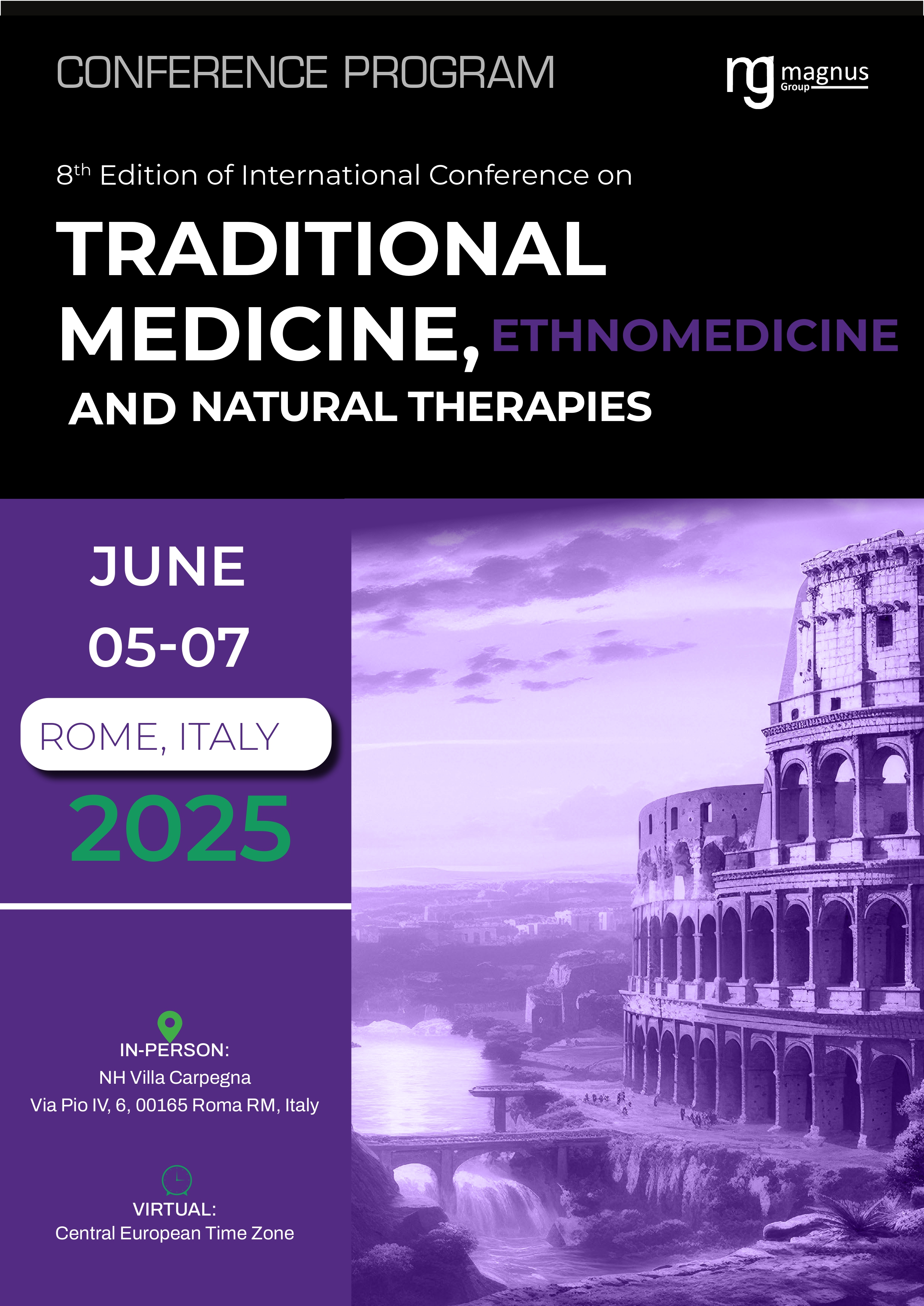8th Edition of International Conference on Traditional Medicine, Ethnomedicine and Natural Therapies | Rome , Italy Program